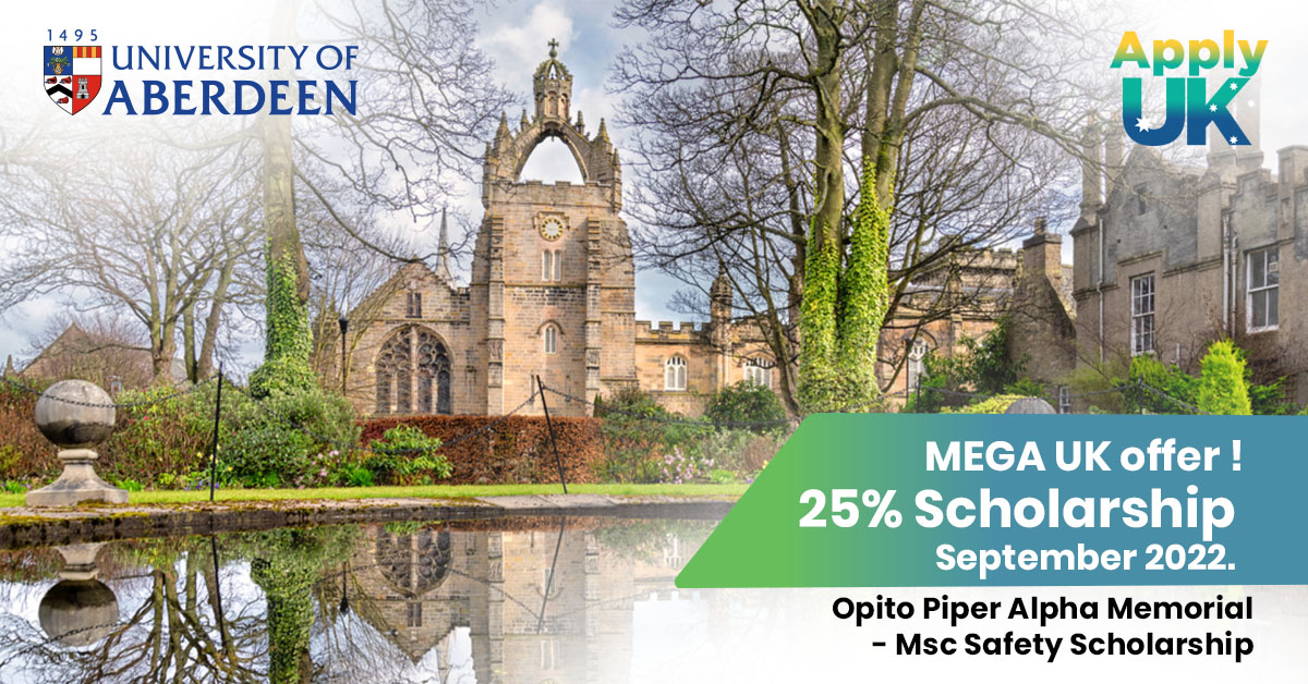 OPITO Piper Alpha Memorial MSc Safety Scholarships, University of Aberdeen